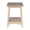International Concepts Rectangle Bombay Tall End Table, 18 in W, 18 in L, 25 in H, Wood, Unfinished OT-4TE - alternate 3